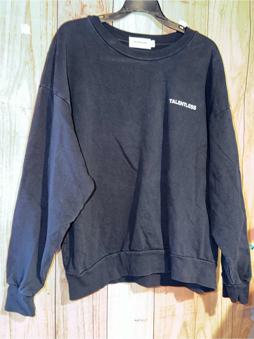 Men’s XL TALENTLESS Crewneck Sweatshirt Phantom Black Lightweight